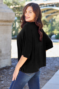 Bamboo Round Neck Drop Shoulder T-Shirt (multiple color options)