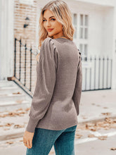 Load image into Gallery viewer, Ruched V-Neck Long Sleeve Top (multiple color options)
