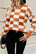 Load image into Gallery viewer, Color Block Round Neck Sweater
