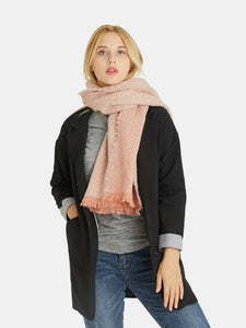 Raw Hem Heathered Polyester Scarf (multiple color options)