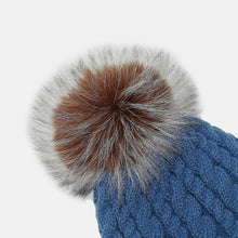 Load image into Gallery viewer, Cable Knit Winter Hat with Pompom (multiple color options)
