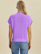 Load image into Gallery viewer, Mock Neck Short Sleeve Sweater (multiple color options)
