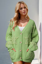 Load image into Gallery viewer, Button Up Star Pattern Cardigan (multiple color options)
