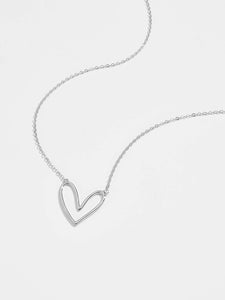 925 Sterling Silver Heart Pendant Necklace (gold or silver)