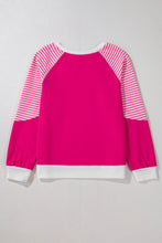 Load image into Gallery viewer, Striped Round Neck Long Sleeve Sweatshirt
