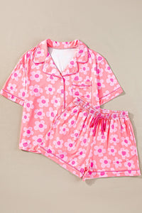 Flower Half Sleeve Top and Shorts Lounge/PJ Set  (multiple color options)