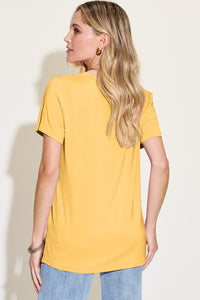 Bamboo V-Neck High-Low T-Shirt (multiple color options)