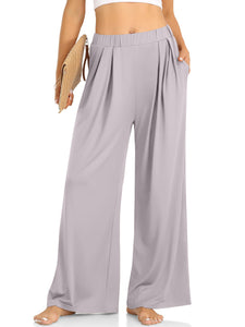 Elastic Waist Wide Leg Pants (multiple color options)