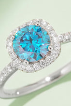 Load image into Gallery viewer, Adored 1 Carat Moissanite 925 Sterling Silver Halo Ring (3 color options)
