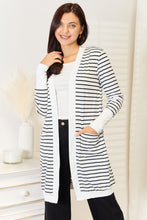 Load image into Gallery viewer, Striped Open Front Longline Cardigan
