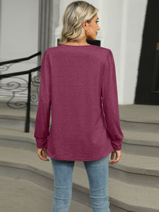 Round Neck Long Sleeve Top (multiple color options)