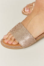 Load image into Gallery viewer, Rhinestone Open Toe Flat Sandals
