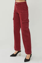 Load image into Gallery viewer, RISEN High Rise Wide Leg Cargo Jeans
