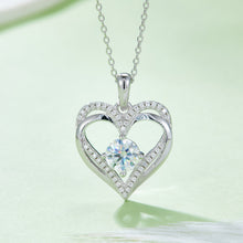 Load image into Gallery viewer, 1.2 Carat Moissanite 925 Sterling Silver Heart Necklace (multiple color options)
