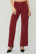 Load image into Gallery viewer, RISEN High Rise Wide Leg Cargo Jeans
