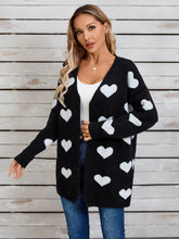 Load image into Gallery viewer, Heart Open Front Long Sleeve Cardigan (multiple color options)
