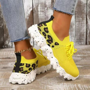 Leopard Mesh Round Toe Athletic (multiple color options)