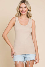 Load image into Gallery viewer, Ribbed Scoop Neck Tank
