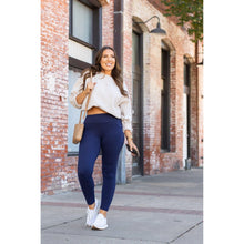 Load image into Gallery viewer, Navy Full-Length with Pocket Leggings - Luxe by Julia Rose®
