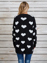 Load image into Gallery viewer, Heart Open Front Long Sleeve Cardigan (multiple color options)
