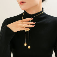 Load image into Gallery viewer, 18K Gold-Plated Titanium Steel Hollow Bead Necklace
