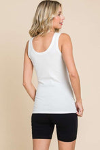 Load image into Gallery viewer, Ribbed Scoop Neck Tank in Soft White
