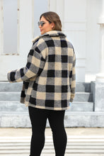 Load image into Gallery viewer, Plaid Button Up Long Sleeve Coat
