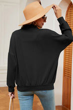 Load image into Gallery viewer, Half Zip Dropped Shoulder Sweatshirt (multiple color options)
