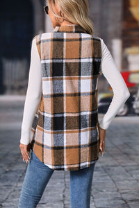 Plaid Button Up Vest (multiple color options)