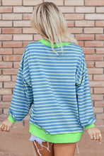 Load image into Gallery viewer, High-Low Striped Long Sleeve Sweatshirt (2 color options)
