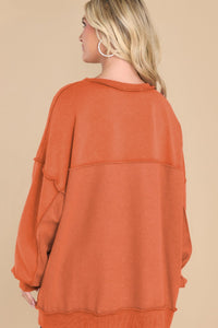 Exposed Seam Long Sleeve Sweatshirt (multiple color options)