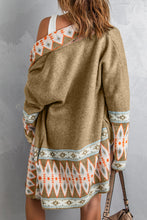 Load image into Gallery viewer, Geometric Open Front Long Sleeve Cardigan (multiple color options)
