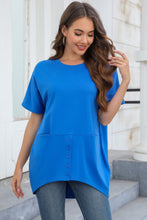 Load image into Gallery viewer, Round Neck Short Sleeve Top (multiple color options)
