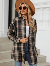 Load image into Gallery viewer, Plaid Collared Neck Long Sleeve Shirt (multiple color options)
