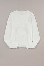 Load image into Gallery viewer, XOXO Round Neck Drop Shoulder Sweater (2 color options)
