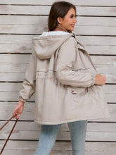 Load image into Gallery viewer, Drawstring Long Sleeve Hooded Jacket (multiple color options)
