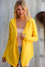 Load image into Gallery viewer, Coastal Breeze Sunflower Long Sleeve Open Hoodie Cardigan
