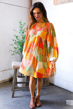 Load image into Gallery viewer, Harvest Patchwork Dreams Babydoll Bubble Dress
