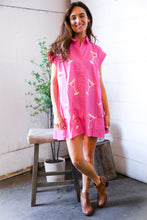 Load image into Gallery viewer, In A Pink Martini Mood Sequin T Shirt Dress
