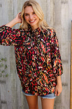 Load image into Gallery viewer, Evening Sunset Scribble Button Down Blouse
