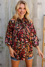 Load image into Gallery viewer, Evening Sunset Scribble Button Down Blouse
