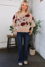 Load image into Gallery viewer, Scarlet Petals Bubble Sleeve Sweater
