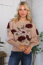 Load image into Gallery viewer, Scarlet Petals Bubble Sleeve Sweater
