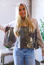 Load image into Gallery viewer, Take Your Sweet Time Animal Patchwork Hoodie
