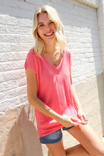 Load image into Gallery viewer, Summer Vibes Coral Relaxed Fit Jacquard Knitted Top
