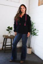 Load image into Gallery viewer, Glow Up Pink and Black Pullover Hooded Jacket
