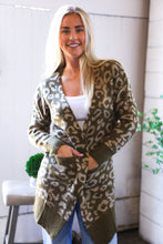 Load image into Gallery viewer, Lounging in Leopard Olive Cardigan
