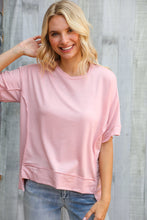 Load image into Gallery viewer, Look My Way Blush Hi-Lo French Terry Outseam Pullover
