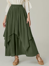 Load image into Gallery viewer, Smocked Waist Band Ruched Layered Skirt (multiple color options)
