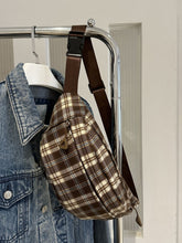 Load image into Gallery viewer, Plaid Adjustable Strap Crossbody Bag (multiple color options)
